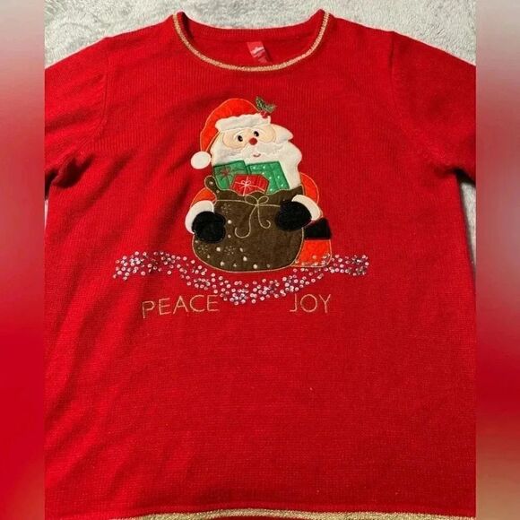 Christmas Santa Sweater | Size M | Red - Picture 1 of 5